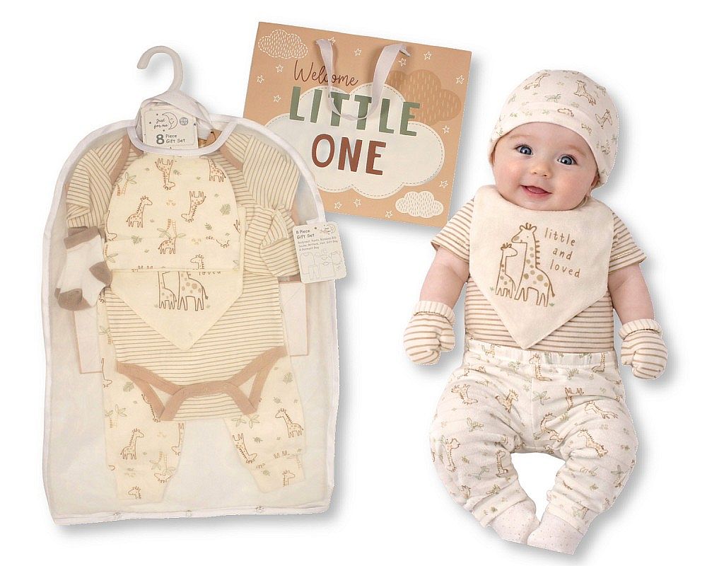 Baby 8 pcs Layette Gift Set - Little and Loved(PK6) (0-6m) GP-25-1364