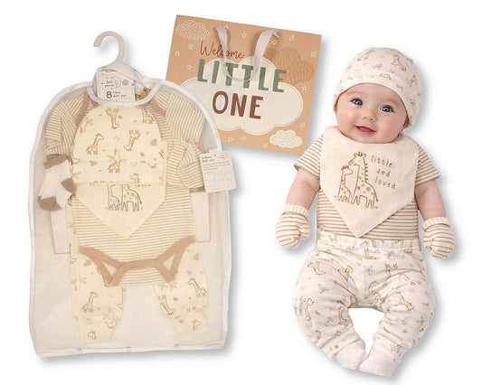 Baby 8 pcs Layette Gift Set - Little and Loved(PK6) (0-6m) GP-25-1364