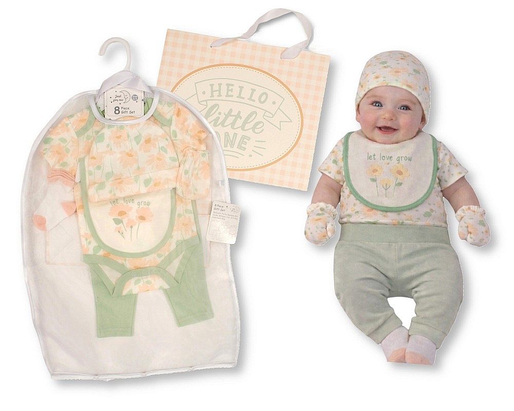 Baby 8 pcs Layette Gift Set - Let Love Grow  (PK6) (0-6m) GP-25-1369
