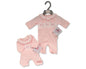 Premature Baby Girls All in One with Smocking and Bows - Elephant (PK6) (3-8lbs) PB-20-593E