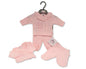 Premature Baby Girls 2 pcs Set with Bows - Hold Me (3-8lbs) (PK6) PB-20-607P