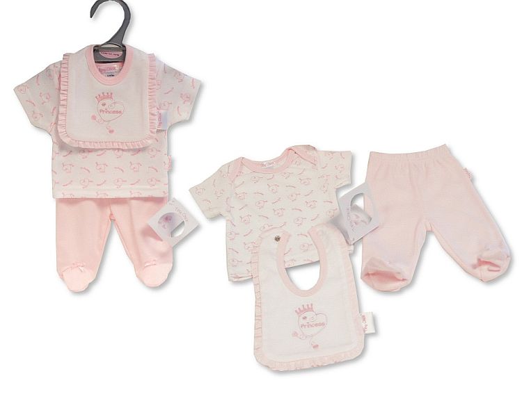 Premature Baby Girls 3 pcs Set - Princess (3-5lbs) (PK6) Pb-20-618