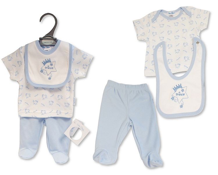 Premature Baby Boys 3 pcs Set - Prince (3-5lbs) (PK6) Pb-20-623