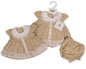 Premature Baby Linen Dress with Lace (3-8 LBS) (PK6) PB-20-710