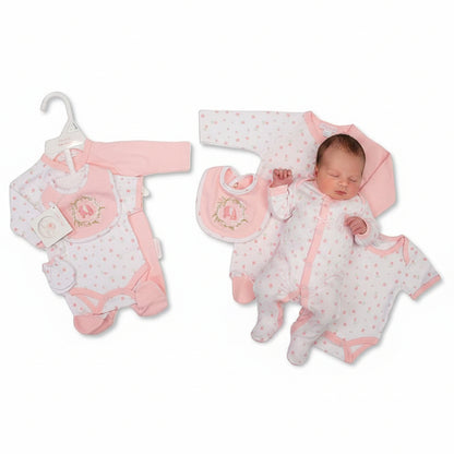 Premature Baby Girls 4 Pieces Set - Elephant (3-8lbs) (PK6)  PB-20-738P