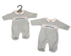 Premature Baby Boys All in One with Smocking - Little Prince (PK6) (NB-6m) PB-20-740
