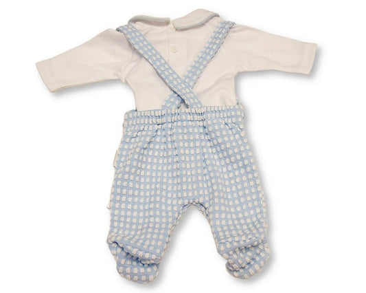 Premature Baby Boys 2 pcs Dungaree Set - Giraffe (PK6) (3-8lbs) PB-20-742