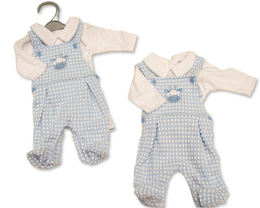 Premature Baby Boys 2 pcs Dungaree Set - Giraffe (PK6) (NB-6m) PB-20-742