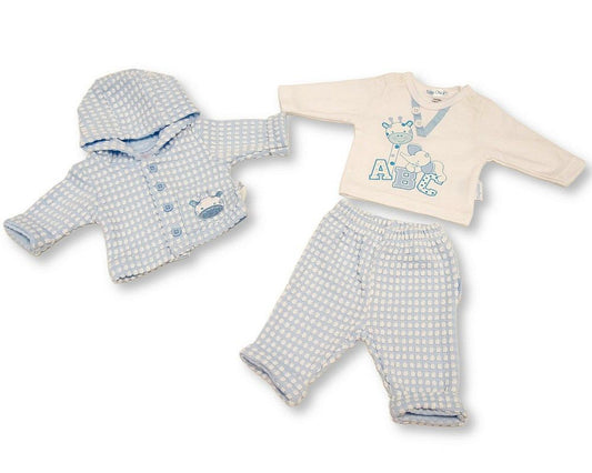 Premature Baby Boys Hooded 3 pcs Set - Giraffe (PK6) (3-8lbs) PB-20-743