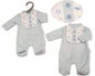 Premature Baby Boys All in One - Car and Teddy (PK6) (NB-6m) PB-20-748