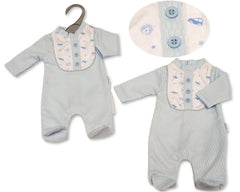Premature Baby Boys All in One - Car and Teddy (PK6) (NB-6m) PB-20-748