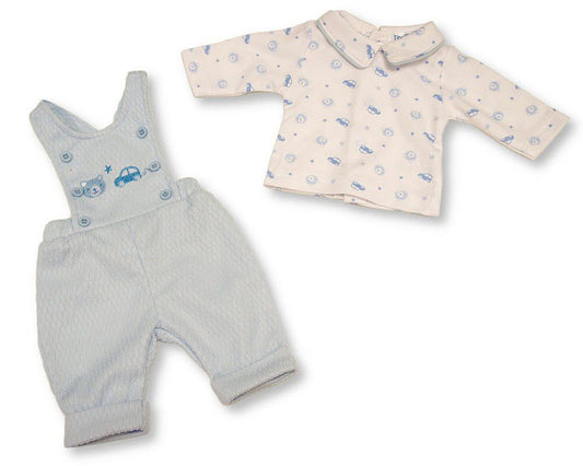 Premature Baby Boys 2 pcs Dungaree Set - Car and Teddy (PK6) (3-8lbs) PB-20-749