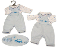 Premature Baby Boys 2 pcs Dungaree Set - Car and Teddy (PK6) (NB-6m) PB-20-749