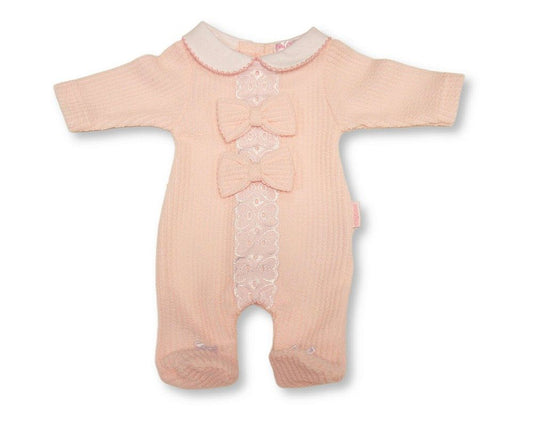 Premature Baby Girls All in One with Lace and Bows - Hearts (PK6) (NB-6m) PB-20-757