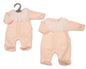 Premature Baby Girls All in One with Bib Front - Leaves and Hearts (PK6) (NB-6m) PB-20-761
