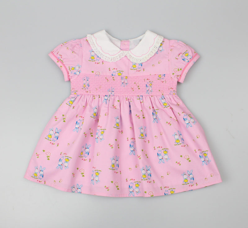 GIRLS ALL OVER EMBROIDERY DRESS PINK (PK 6) (1-2 YEARS) E33220