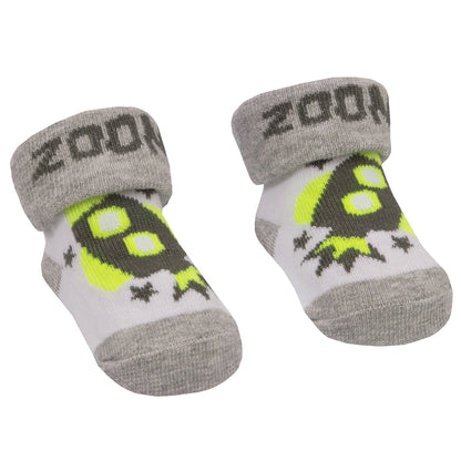 Boys Organza Bag Gift Socks -Space theme (0-12 Months) 10C156 - Kidswholesale.co.uk