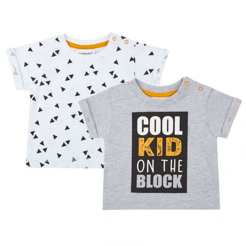 Baby Boys Cool Kids 2 Pack T shirts Set (NB-24 Months) (Pk8) 11C118