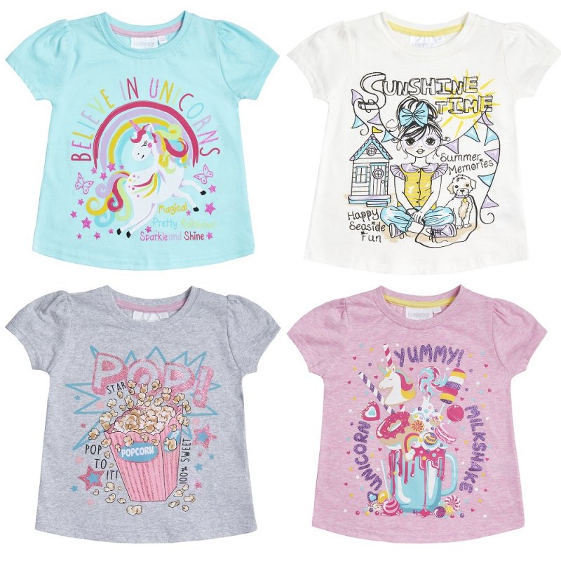 Infant Girls Printed T shirts (2-6 Years) (Pk16) 11C139