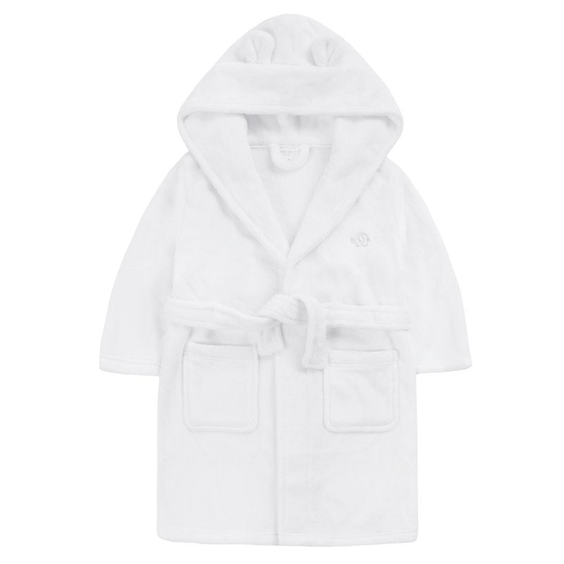 INFANT WHITE HOODED DRESSING GOWN (2-4 YEARS) (PK6) 18C20424