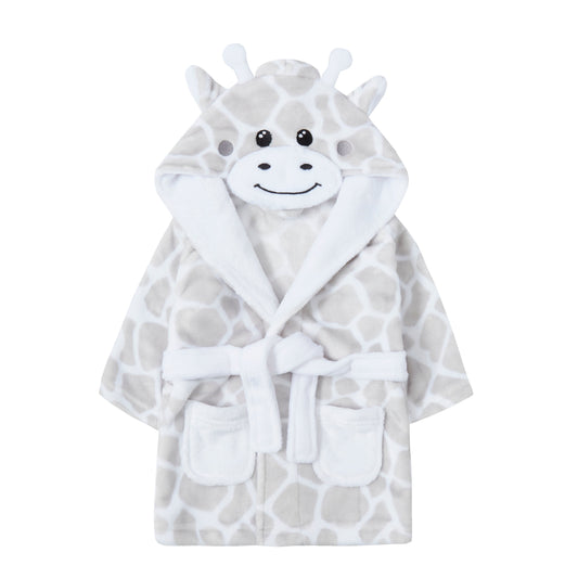 Baby Embossed All Over Print Zebra Hooded Dressing Gown (6-24 Months) (PK6) 18c539