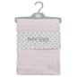 BABY EMBOSSED CIRCLES PLUSH BLANKET-PINK (75 x 90 cm) (PK4) 19C244