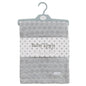BABY EMBOSSED CIRCLES PLUSH BLANKET-GREY (75 x 90 cm) (PK4) 19C245