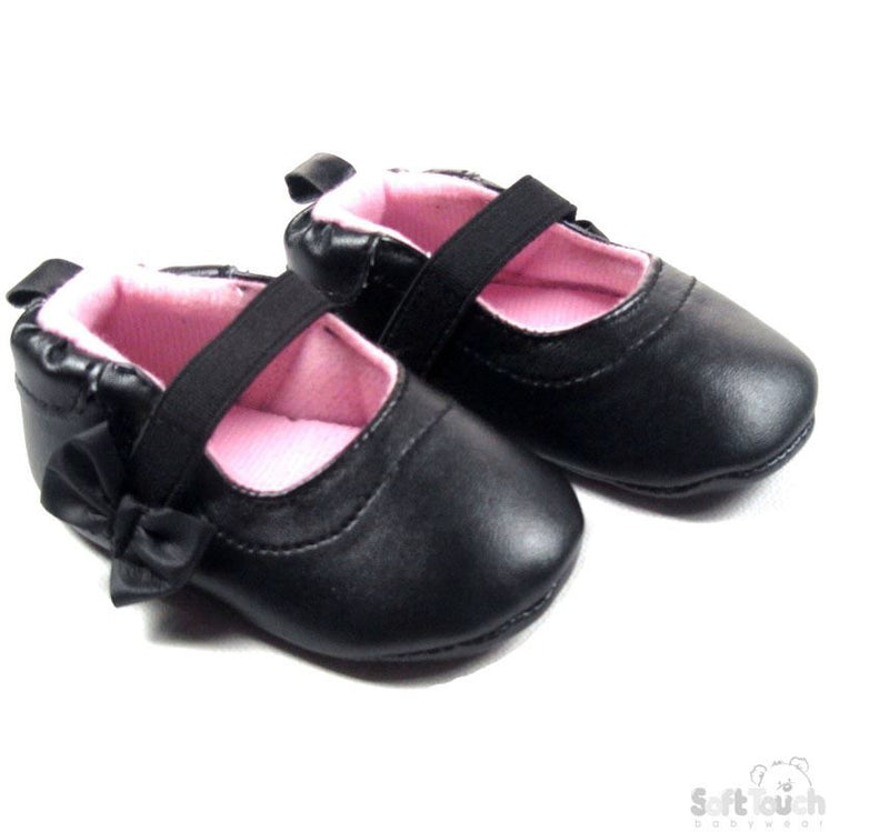 PU Shoes w/Bow & Velcro Fastener-3B1115