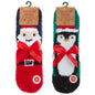 KIDS 2 PACK CHRISTMAS COSY SOCKS W/GRIP (ASSORTED SIZES) 42B777