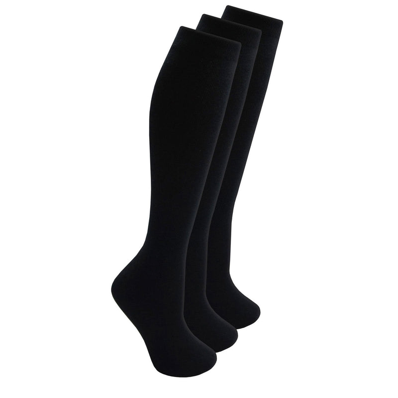 Black Plain Knee High Socks 4 Pack of 3 Pairs (43B425) - Kidswholesale.co.uk