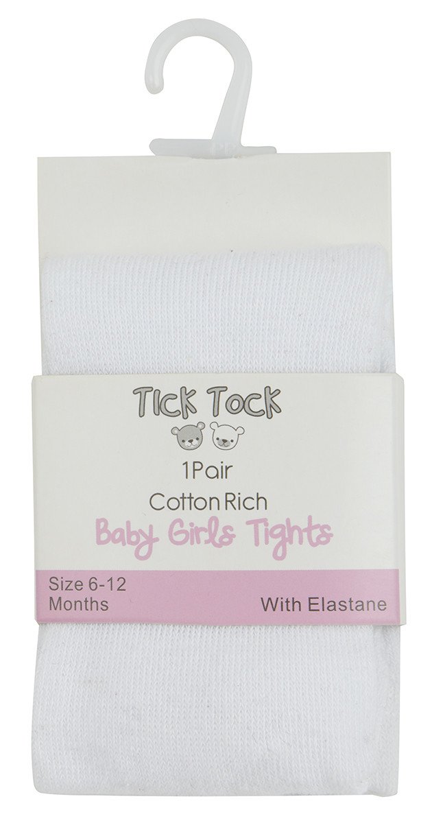 Baby Girl Plain White Tight - Kidswholesale.co.uk
