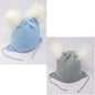 BABY DOUBLE FUR POM COTTON LINED KNITTED HAT (PK12)(6-18m) KIDS/6213