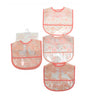3 PACK GIRLS CLEAR PEVA BIBS - LLAMA LOVE (ONE SIZE) 65JTC8881