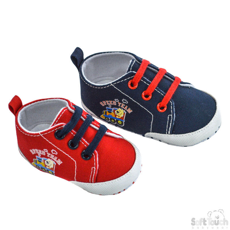 BOYS SPEED TEAM PRINT COTTON TWILL SHOES: (B2232)