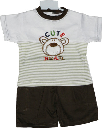 T-SHIRT AND SHORTS SET- Cute Bear