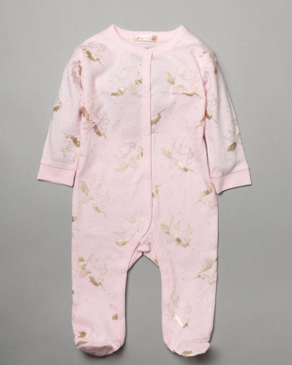 Baby Girls 5 Piece Multi Pack Gold Lurex Unicorn Set (NB,0-3,3-6 Months)-T20768