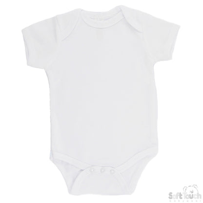 Plain White Bodysuit (0-3 Months) BS4650-W - Kidswholesale.co.uk