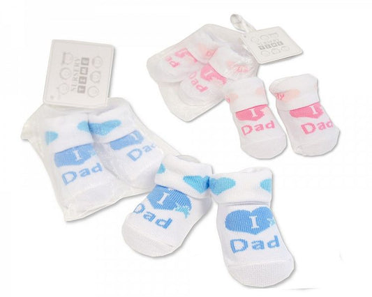 Baby Socks in Mesh Bag - I Love Dad (PK6) Bw 61-2117