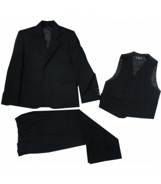 THREE PIECE BLACK SUIT