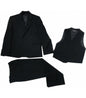 THREE PIECE BLACK SUIT
