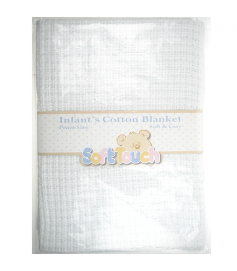 SOFT TOUCH PRAM COTTEN BLANKET SOFT & COSY