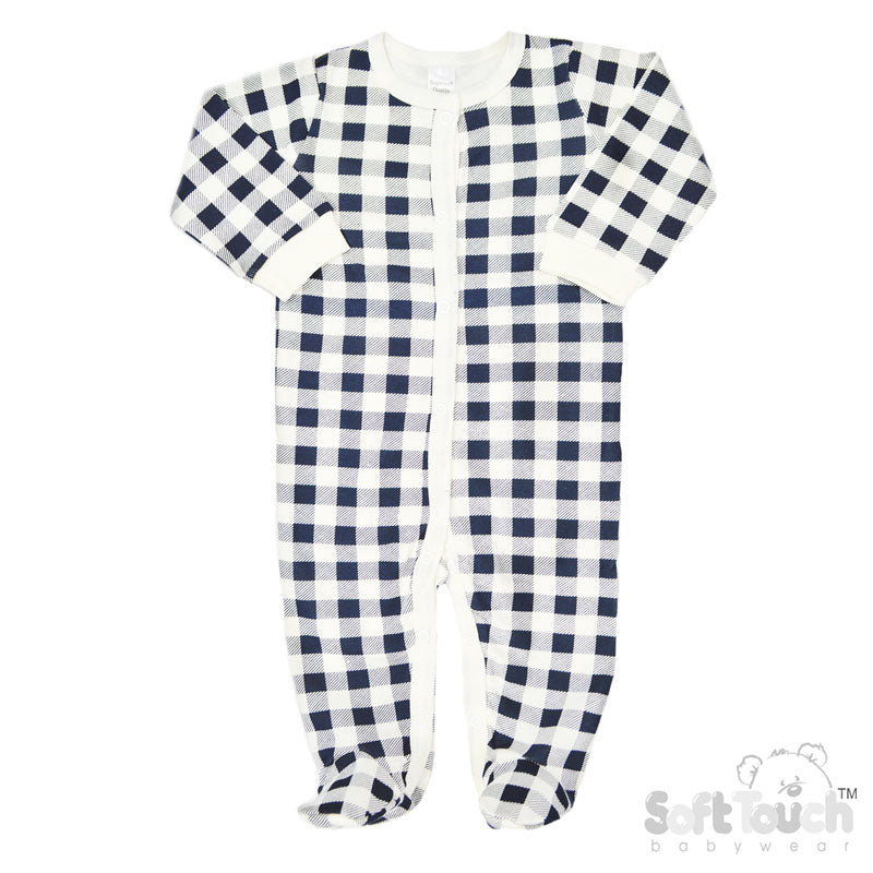 Sleepsuit With Checked Design (0-3Months)(PK12) CC09-SS-0-3