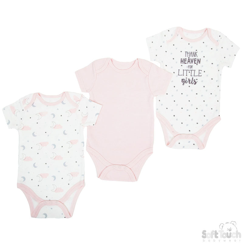 Pack Bodysuits Thank Heaven For Little Girls (NB-9 Months)-4CC103-BS