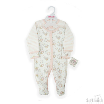 2 Pack Sleepsuit Bunny l (0-3 Months)-4CC202-SS