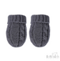 Steel Blue 'Elegance' Cable Knit Mittens : BM12-SB-SM
