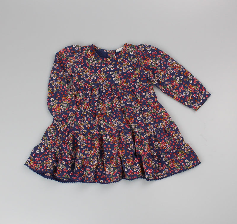 Baby Girls Lined Chiffon Dress - Floral (PK6) (1-3) F32522