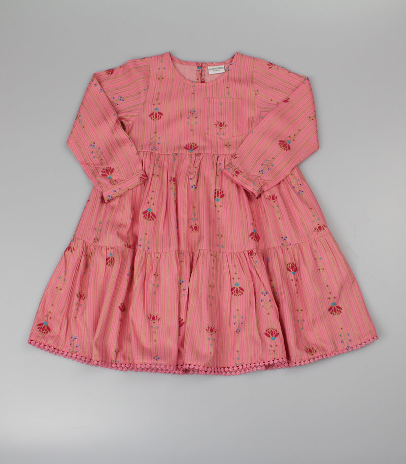 Girls Lined Dress - Pink (PK6) (3-8y) F52530