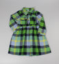 Girls Lined Viscose Dress - Blue Check (PK6) (3-8y) F52532