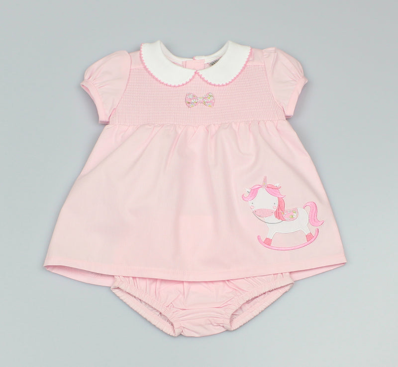 Girls Rocking Horse Dress & Pants (0-3-9 Months)-GF1076