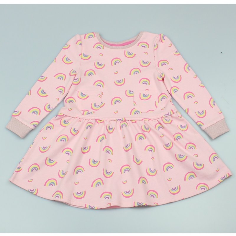 GIRLS ALL OVER PRINT RAINBOWS DRESS (2-6 YEARS) (PK6) GF4217